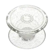 PopSockets PopGrip Phone Grip Stand Mount Holder Swap - Clear Glitter Silver