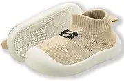 [BaErSan] Uinsex Infant First Walking Shoes Soft Rubble Sole Slipper Baby Girls Slip On Sneakers Non-Slip Toddler Sock Shoes for Baby Boys Lightweight