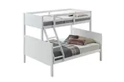 Divano Zinnia Single Double Bunk Bed Frame Rubber Timber Wood Loft Furniture - White