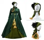 Scarlett O'Hara Cosplay Costume Green Dress Women Party Dress