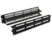 48 port (2U) 19inch CAT5E Universal Patch Panel Rack Mountable