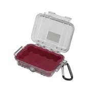 Pelican 1010 Micro Case - Clear Red with Red Liner