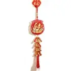 Red Flocking String Pendant Spring Festival Hanging Ornament Door