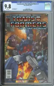 TRANSFORMERS: THE ANIMATED MOVIE #1 CGC 9.8 WHITE PAGES // MOVID ADAPTATION 2006