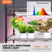 Indoor Plant Stand with Grow Light 6 Tier 180W 180 cm Shelving Unit for Indoor