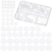 120 Pcs Clear Piercing Discs Earring Backs Plastic Disc Pads Stabilizer
