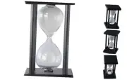 30 Minutes Hourglass Sand Timer,Vintage Sand Timer,Black Wooden Sandglass