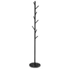 Levede Coat Rack Hat Clothes Stand Hanger Garment Hook Tree Rail Organizer Black