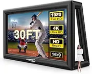 Inflatable Projector Screen for Outside, 30FT Inflatable Movie Screen Blow Up Movie Screen Outdoor Front and Rear Projection Easy Set Up for Backyard Movie Night Theme Parties Celebrations Pool Fun