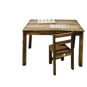 Hardwood Study Kids Desk & 2 Standard Chairs