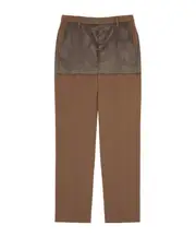 two-tone panelled trousers IT40 chestnut color