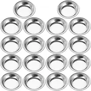 MOLUCKFU Stainless Steel 18-Piece Watercolor Palette Set Small Round Mixing Palette Tray for Oil Painting Gouache