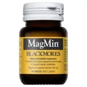 Blackmores MagMin 50 Tablets Magnesium 500mg for Muscle Brain Function Fatigue