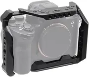 FEICHAO A7R4A Camera Cage Rig with Cold Shoe Mount 1/4, 3/8 Hole Compatible with A7M4 A7R4 A9II A7S3 A7R4A Camera