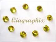 5x 1440 Pcs (50 gross) DMC Iron On Hotfix Rhinestones Lemom Yellow SS10, SS10M