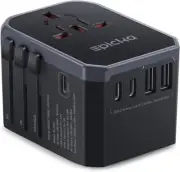 Universal Travel Adapter International Power Plug Adapter with 3 USB-C and 2 USB