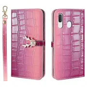 For Samsung Galaxy A20E Phone Case With Strap - Purplish red