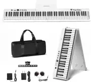 Portable Piano Keyboard, Semi-Weighted Folding Digital Piano 88 Key, Full Size,