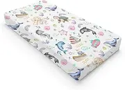 Colorful Sea Animals Baby Changing Pad Covers for Boys & Girls 32''x16'' Ocean Whale Dolphin Turtle Sea Horse Corals Unisex Fitted Changing Pad Sheets Nautical Life Soft Diaper Change Table Mats