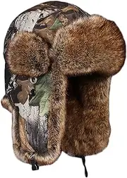 [CVMRBY] Winter Hats,Bomber Hat Unisex Trooper Trapper Hat Winter Russian Bomber Hat Warm Thick Faux Fur Aviator Hat Hunting Hat