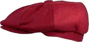 [Levine Hats] Versatile Newsboy Style Cap: Wool/Polyester Blend 8 Quarter, Multiple Sizes & Colors, Cotton Sweatband by Levine