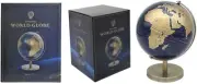 Navy Rotating World Globe Spinning Atlas Map Desk Decor Decoration Base 20Cm