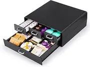 SZQINJI 2-Tier Coffee Pod Organizer - 72/96 Capsule Holder With 4-Drawer Compact Storage, Compatible With Keurig K-Cup & Nespresso