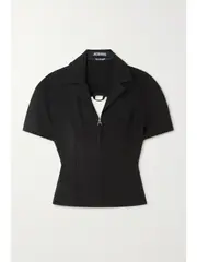 [Jacquemus] Jacquemus - Tangelo Cutout Stretch-wool Top - Black - FR 34 FR 34 Black