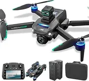 GPS Drone with Camera 4K Adult, 5G FPV RC Drone Foldable Remote Control Screen 5.9", Brushless Motor 2 Battery 40Min Real Time Display Battery Level Avoidance Obstacles 360°