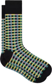 NWT New Season $35 Paul Smith Men's “Ikko” Check Socks made in Italy.