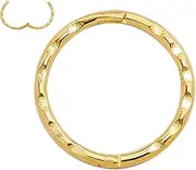 [365 Sleepers] Sterling Silver Handmade in Australia Faceted Hinged Hoop Nose Lip Ring Sleeper Earrings 8mm - 14mm Nickel Free Hypoallergenic