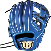 Wilson WBW103108 Baseball Glove for Soft Players D-MAX Dual Jr. for Infielders, 6J Type, Royal SS, Made in Vietnam