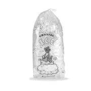 Pure COMMERCIAL CRYSTAL Plastic Ice Bag Bags With Drawstring 250 Pack 14.5x24