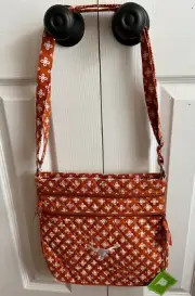 NWT ~ VERA BRADLEY UNIVERSITY of TEXAS LONGHORN TRIPLE ZIP HIPSTER CROSSBODY BAG