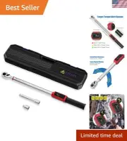 1/2 Inch Digital Torque Wrench, ±1% Accuracy with Vibration & LED Notification