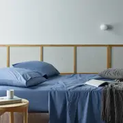 Bianca Natural Sleep Recycled Cotton and Bamboo Sheet Set Blue