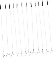 BESPORTBLE 12Pcs Reusable Fishing String Hooks Durable Saltwater Hooks for Easy Catching Fishing Gear for Enthusiasts