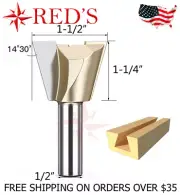 Tideway Carbide PRO LC03032408 1-1/2" x 14.5� dovetail 1/2" shank router bit