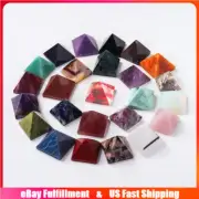 Natural Quartz Crystal Orgonite Energy Pyramid Healing Mineral Stone Tower Reiki