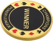 Hohopeti Poker Card Press Card Poker Commemorative Playing Cards Horseshoe Poker Collectible Poker Retro Poker Chip Poker Commemorative Poker Lucky Coin Poker Shield Poker Chip Medal Alloy