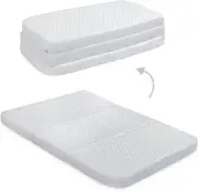 Milliard 2” Comfort Foam Tri- Fold Crib and Toddler Bed Mattress Topper NEW