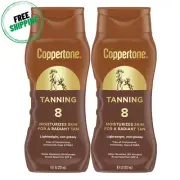 Coppertone Tanning Sunscreen Lotion, Water Resistant Body Sunscreen SPF 8, Broad