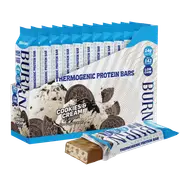 12 x Maxine's Burn Protein Bars Cookies & Cream 40g