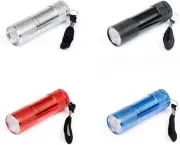 1/4x Super Bright Mini 9 LED Bulb Flashlights Small Keychain