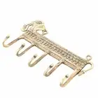 New Hanger for Hats Golden Antique Coat Rack Brass Wall Hooks Elephant Hat rack