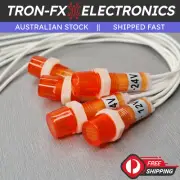 1/2/5Pcs XDN1 Yellow 12V - 24V Power Indicator Signal Pre Wired LED Panel Mount