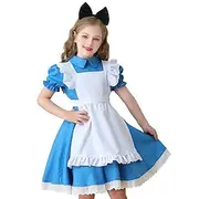 Alice in Wonderland Fairy Tale Alice Dress Storybook Characters Sweet Lolita Movie Cosplay for Girls' Kid's Halloween Carnival World Book Day Performance Educa