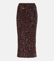 [Rotate] Rotate Sequined midi dress AU 14 brown