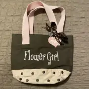 Mud Pie Pink & Brown Flower Girl monogram purse bag