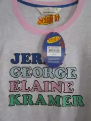 Ladies Peter Alexander Seinfeld Names long sleeve pj top Size M NWT
